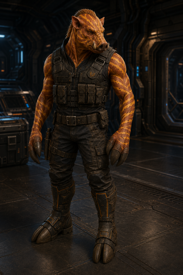 Naggs the weapons and defense officer in Adrian's Origin story.