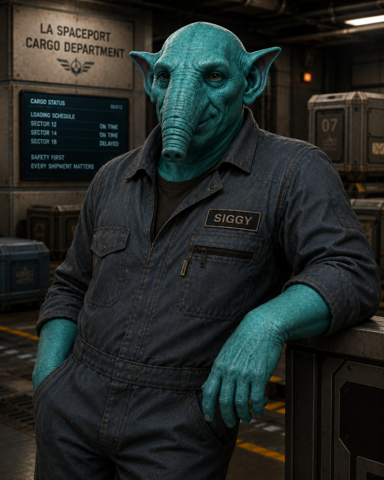 Siggy - the communications office and cargo officer in Adrian's Origin story.