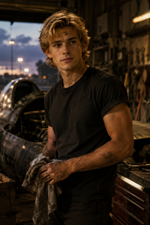 Young Adrian Flynn as he starts his career as a pilot